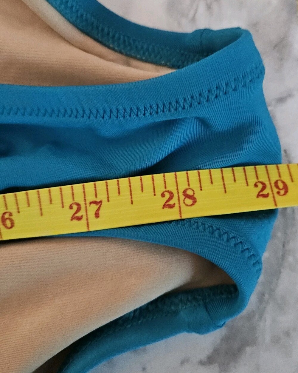 J. Crew Women's Size 10 One Piece Ruched Aqua Swimsuit. Beachy Vacation - Picture 7 of 10